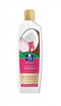 Шампунь с кокосом и луком от выпадения волос Parachute Advansed Coconut & ONION shampoo 340ml — купить по цене 399 ₽ руб. Интернет магазин индийских товаров Ашанти (Москва)