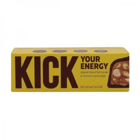 Арахисовый батончик в темном шоколаде «Кик» (Kick) Food Revolution | Фуд Революшн 45г-1
