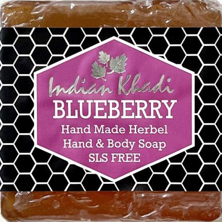 Мыло с черникой Soap Blueberry Indian Khadi | Индиан Кади 100г-1