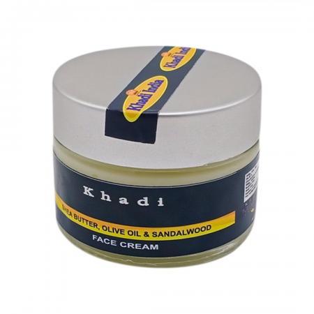 Питательный крем для лица с маслом ши, оливой и сандалом (face cream) Khadi India | Кади Индиа 50г-1