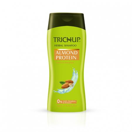 Восстанавливающий шампунь для волос с миндальным протеином (Trichup Herbal Shampoo Almond Protein) Vasu | Васу 200мл-1