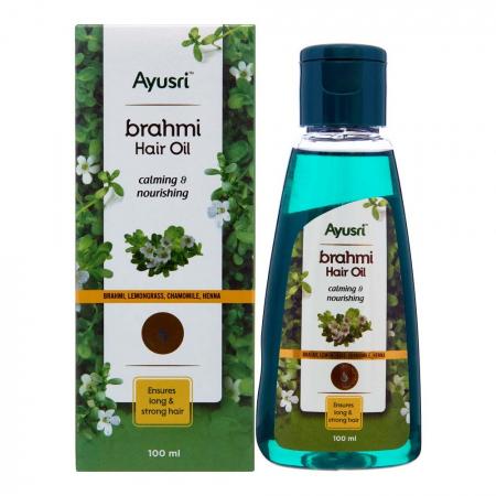 Масло для волос Брами Herbal Hair Oil Brahmi Ayusri | Аюсри 100 мл-1