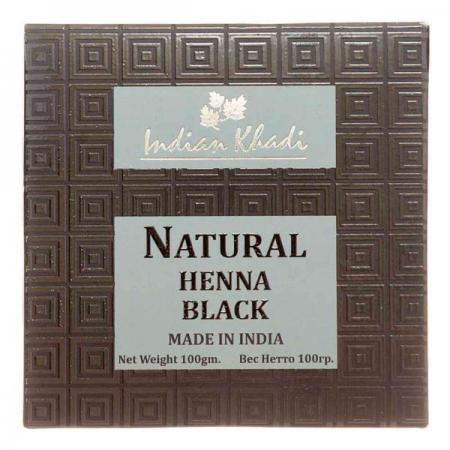 Хна для волос органическая (henna) Черный Indian Khadi | Индиан Кади 100г-1