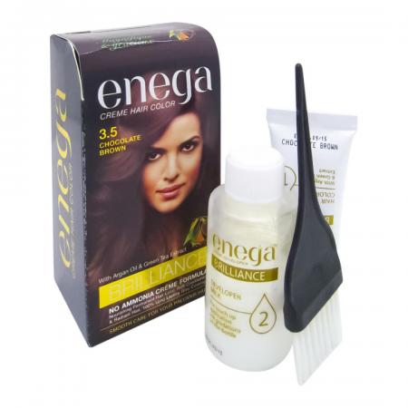 Стойкая краска для волос без аммиака шоколадно-коричневый Enega | Энега 50г-1