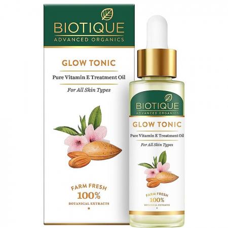 Питательный тонер для лица с витамином Е Advanced Organics Glow Tonic Pure Vitamin E Treatment Oil Biotique | Биотик 30мл-1