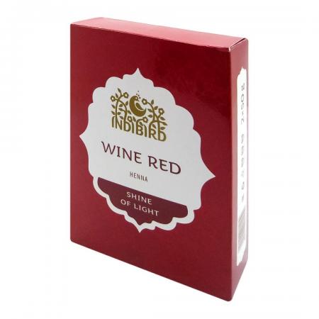 Натуральная хна для волос винно-красная (wine red henna) Indibird | Индибёрд 100г-1