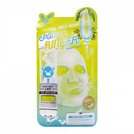 Тканевая маска для лица с чайным деревом (Deep power ringer mask pack tea tree) Elizavecca | Элизавекка 23мл-1