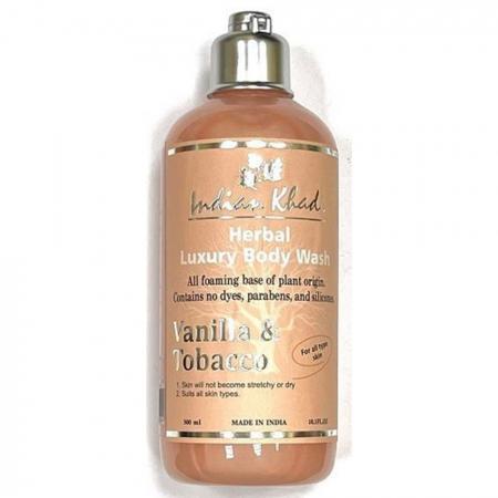 Травяной гель для душа ваниль и табак Indian Khadi Herbal Luxury Body Wash | Индиан Кади 300мл-1
