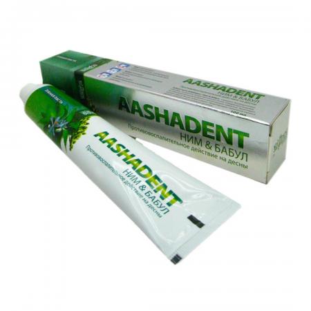 Зубная паста Ним и бабул (toothpaste) Aasha | Ааша 100мл-1