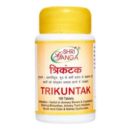 Трикунтак (Trikuntak) для здоровья почек и мочеполовой системы Shri Ganga | Шри Ганга 100таб-1
