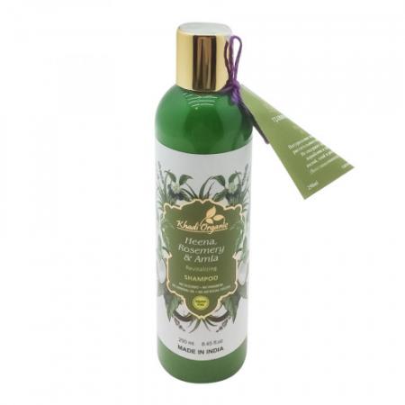 Восстанавливающий шампунь с хной, розмарином и амлой (shampoo) Khadi Organic | Кади Органик 250мл-1
