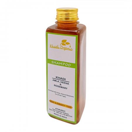 Восстанавливающий шампунь с хной, розмарином и амлой (shampoo) Khadi Organic | Кади Органик 250мл-1