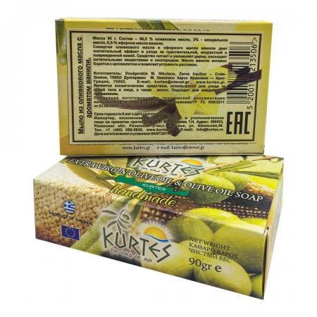 Оливковое мыло с ароматом ванили (olive oil) Kurtes | Куртэс 90г-1