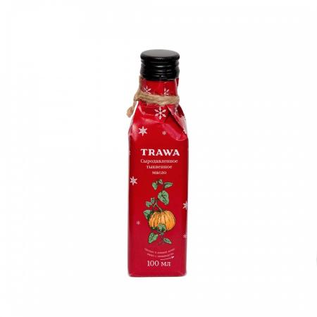 Масло тыквенное сыродавленное бутылка TRAWA | ТРАВА 100мл-1