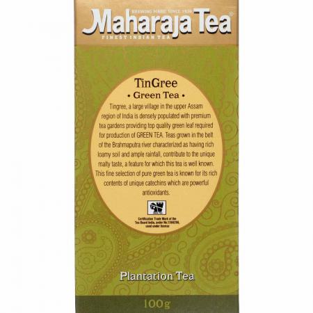 Чай зелёный Ассам Тингри Maharaja Tea | Махараджа Ти 100г-3