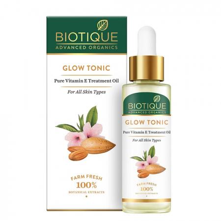 Тонизирующее масло для лица с витамином Е Advanced Organics Glow Tonic Pure Vitamin E Treatment Oil Biotique | Биотик 30мл-1
