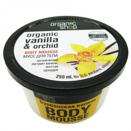 Мусс для тела Бурбонская ваниль (body mousse) Organic Shop | Орагник Шоп 250мл-1