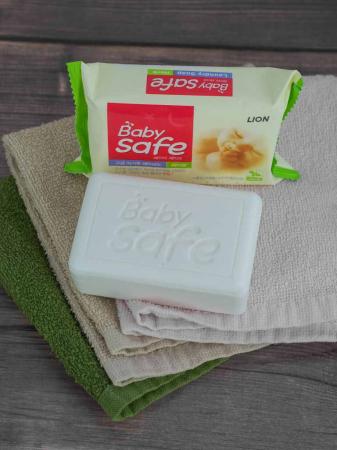 Хозяйственное мыло для стирки детского белья Baby Safe с ароматом трав LION | ЛИОН 190г-3