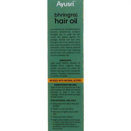 Масло для волос Бринградж Herbal Hair Oil Bhringraj Ayusri | Аюсри 100 мл-3