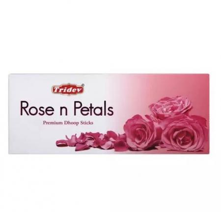Tridev Premium Dhoop Sticks Rose n Petals | Тридев-1