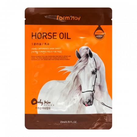 Тканевая маска для лица с лошадиным жиром (Visible difference horse oil mask sheet) Farm Stay | Фарм Стэй 23мл-1