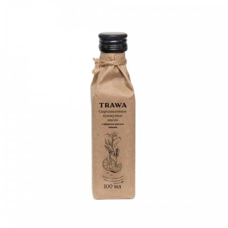 Масло сыродавленное кунжутное с эфирным маслом лимона бутылка TRAWA | ТРАВА 100мл-1