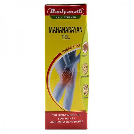 Масло Маханараян Тел для снижения боли в суставах и мышцах (Mahanarayan Tel) Baidyanath | Бэйдинат 100мл-1