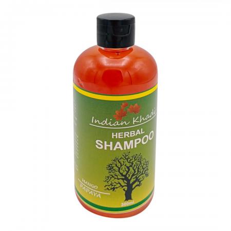 Шампунь для волос с манго и папайей Питание и укрепление (shampoo) Indian Khadi | Индиан Кади 300мл-1