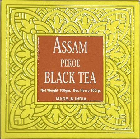 Чай Ассам Пекое черный крупный лист Assam Pekoe Black long leaf Tea Bharat Bazaar | Бхарат Базар 100г-1