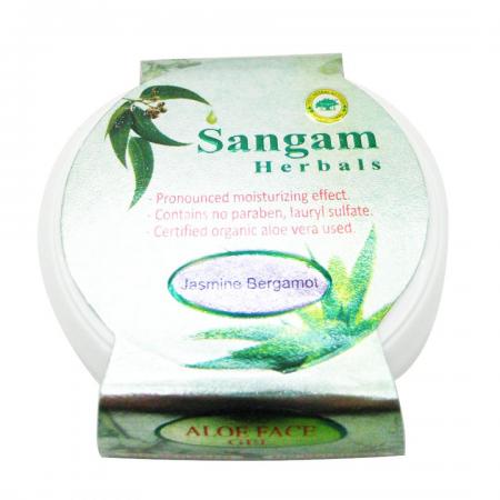 Гель для лица Алоэ, жасмин и бергамот (face gel) Sangam | Сангам 100г-1
