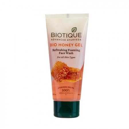 Успокаивающий и питательный гель для умывания с мёдом Honey Gel Soothe & Nourish Foaming Face Wash Biotique | Биотик 100мл-1