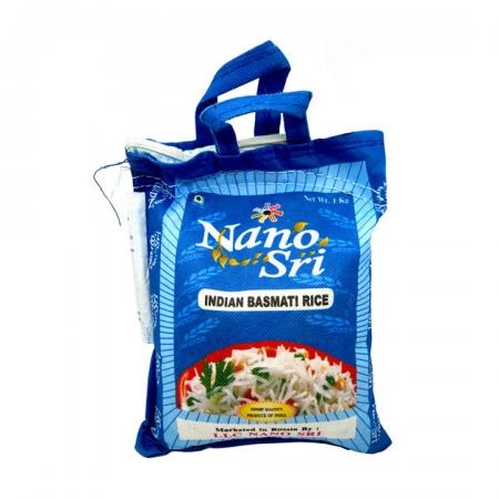 Непропаренный рис Басмати (basmati rice) в синем мешке Nano Sri | Нано Шри 1кг-1