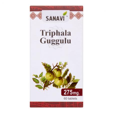 Трифала гуггулу (Triphala guggulu) от шлаков и токсинов SANAVI | САНАВИ 60таб-3