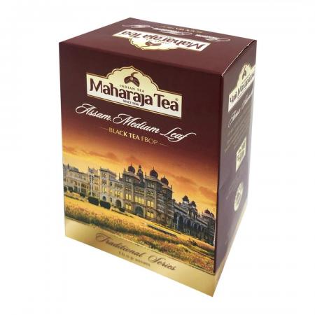 Индийский чай Ассам (assam tea) средний лист Maharaja Tea | Махараджа Ти 100г-1