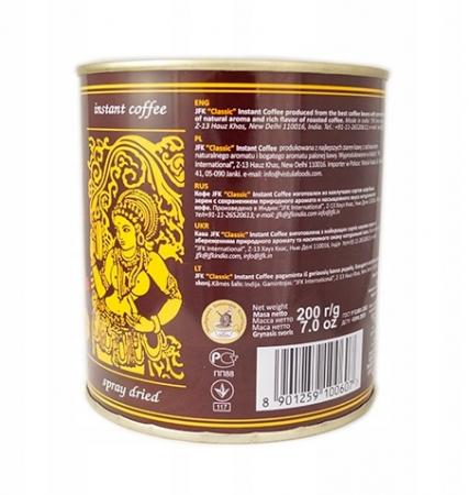 Кофе растворимый JFK Indian Instant coffee Original 200g