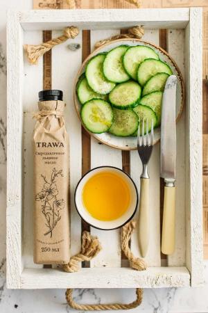 Сыродавленное масло льняное (linseed oil) TRAWA | ТРАВА 250мл-3
