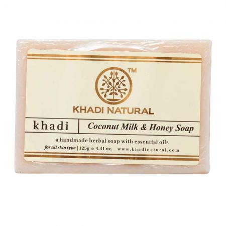 Мыло с кокосовым молоком и мёдом (soap) Khadi Natural | Кади Нэчерал 125г-1