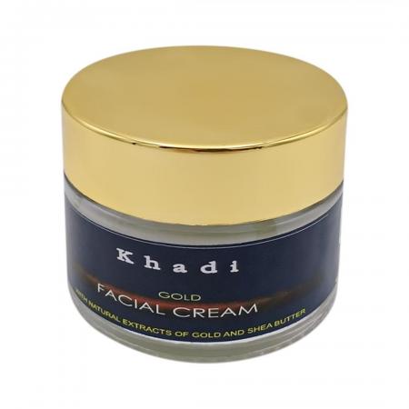 Массажный крем для лица с золотом и маслом ши (massage face cream) Khadi India | Кади Индиа 50г-1