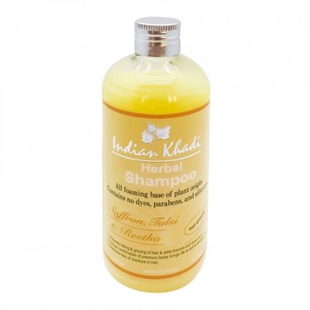 Шампунь для роста волос с шафраном и базиликом (shampoo) Indian Khadi | Индиан Кади 300мл-1