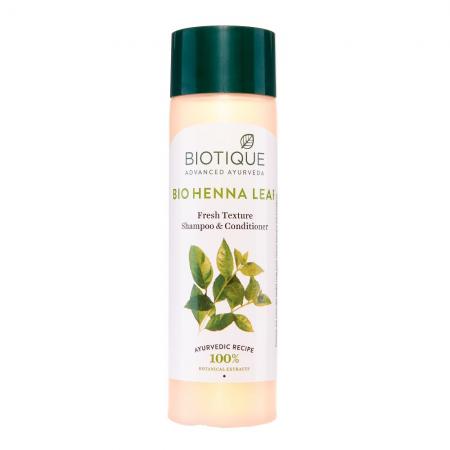 Шампунь-кондиционер для волос Био Хна (Leaf Fresh Texture Shampoo and Conditioner) Biotique | Биотик 190мл-1