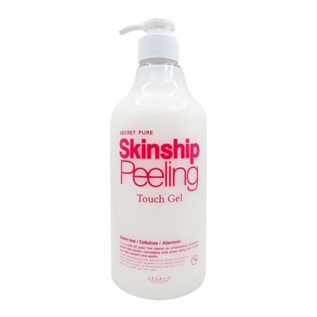 Увлажняющая пилинг-скатка для лица и тела (Secret pure skinship peeling touch gel)  Elizavecca | Элизавекка 500мл-1