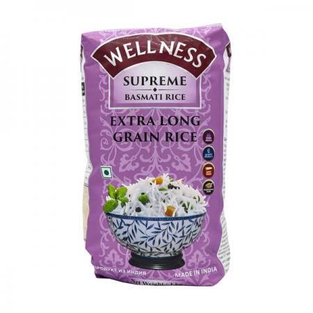 Рис Басмати длиннозерный Екстра Лонг (Extra long grain basmati rice) WellNess | Велнесс 1кг-1