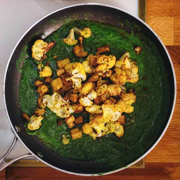 Рецепт - Тофу и цветная капуста в соусе Колхапури