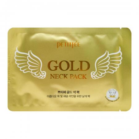 Гидрогелевые патчи для шеи с золотом (Gold neck pack hydrogel angel wings) Petitfee | Петитфи 10г-1