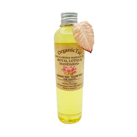 Масло для тела и аромамассажа Королевский лотос и мандарин (massage oil) Organic Tai | Органик Тай 260мл-1