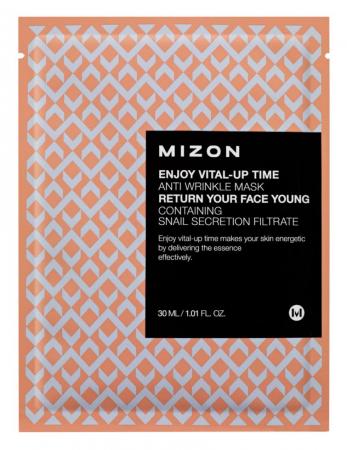 Тканевая маска для лица антивозрастная (Anti wrinkle mask) Mizon | Мизон 30мл-1