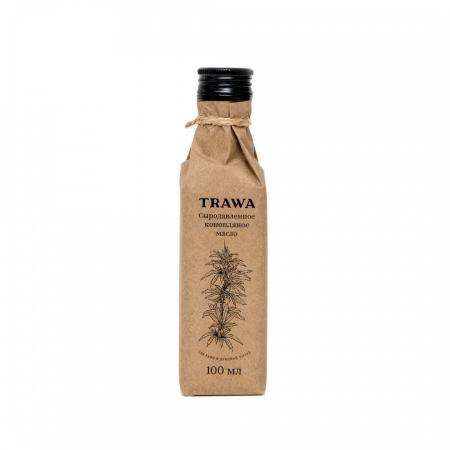 Масло конопляное сыродавленное бутылка TRAWA | ТРАВА 100мл