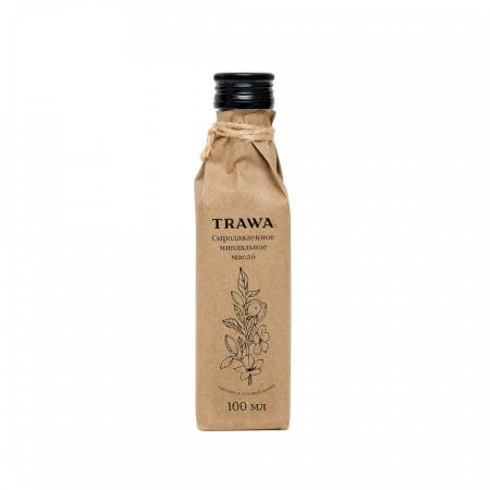 Масло миндальное сыродавленное бутылка TRAWA | ТРАВА 100мл