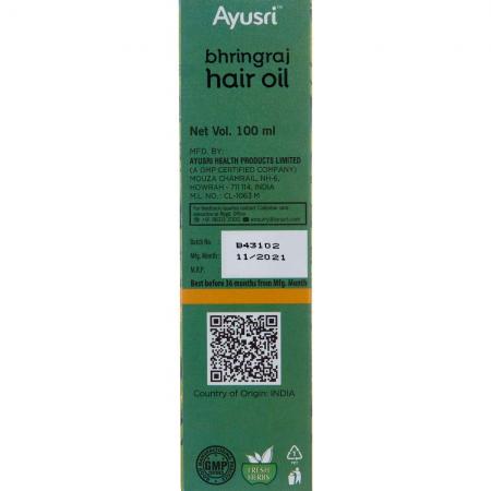Масло для волос Бринградж Herbal Hair Oil Bhringraj Ayusri | Аюсри 100 мл
