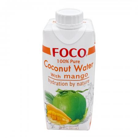 Кокосовая вода с манго (coconut water) Foco | Фоко  330мл